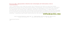 Desktop Screenshot of actic.be